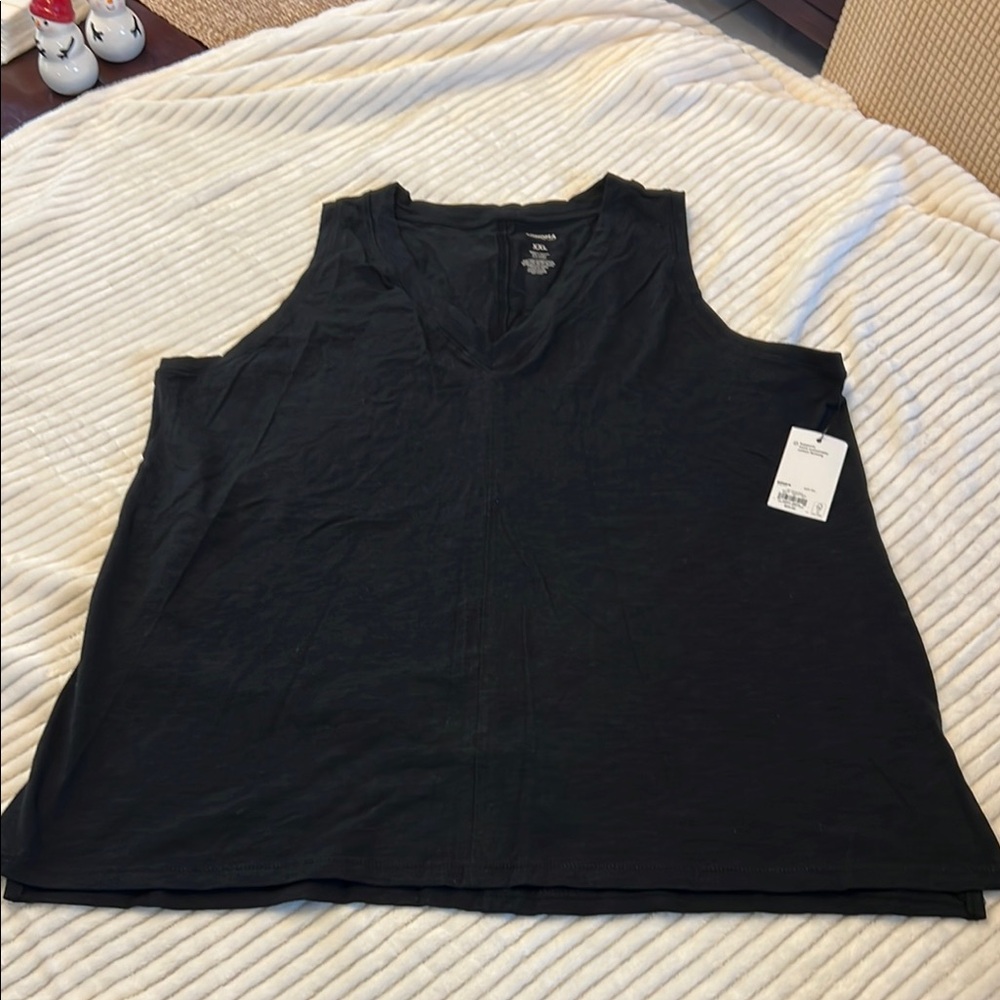 NWT Sonoma V-Neck Black Tank Top